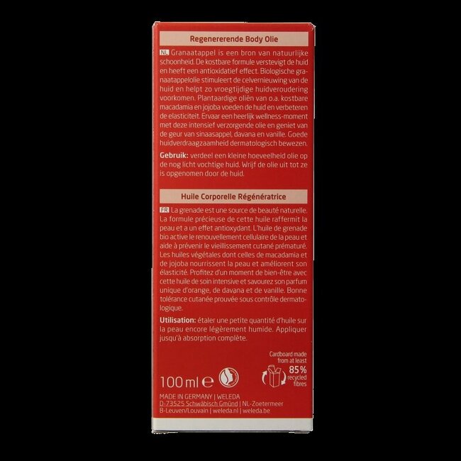 Huile corporelle régénératrice à la grenade 100 ml