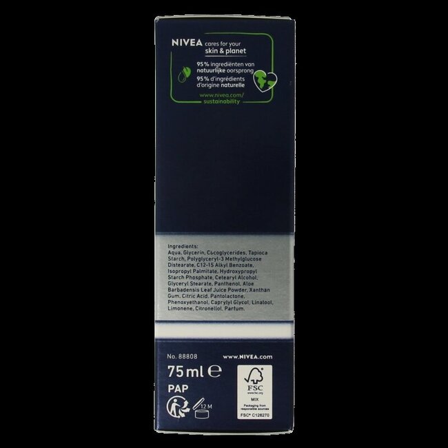 Crème visage hydratante pour homme 75 ml