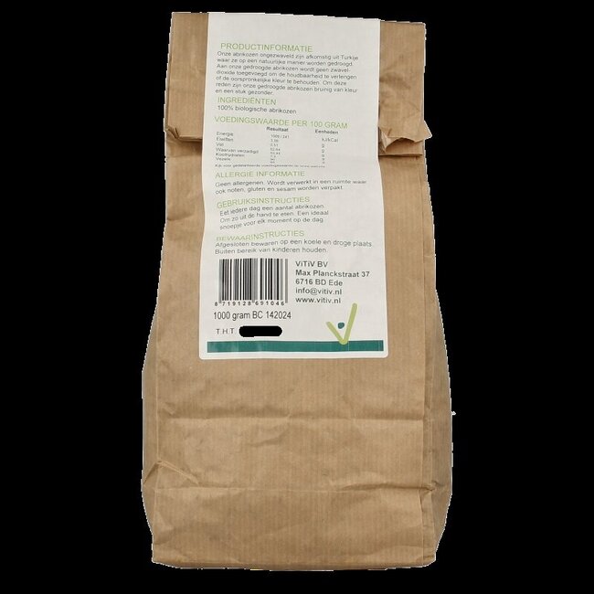 Abricots bio non soufrés 1 kg