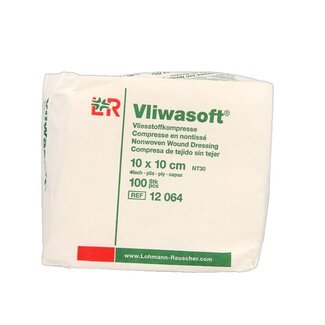 Vliwasoft Vlieskompres 10 x 10cm 4-laags 100 Stuks