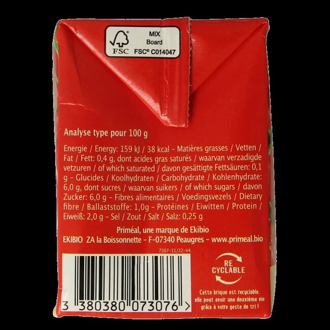 Purée de tomates bio 500 g