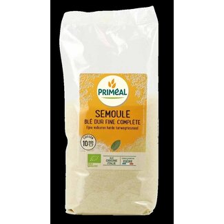 Primeal Fijn volkoren harde tarwegriesmeel bio 500 Gram