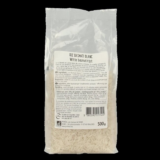 Riz basmati blanc bio 500 g