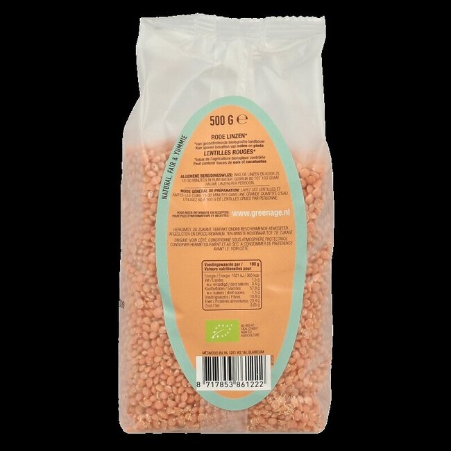 Lentilles corail bio 500 g