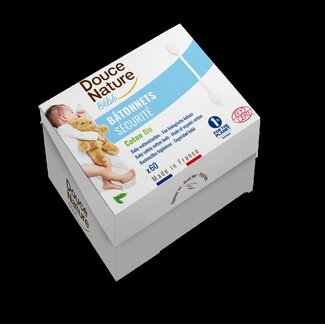 Douce Nature Bâtonnets ouatés bébé bio 60 pièces