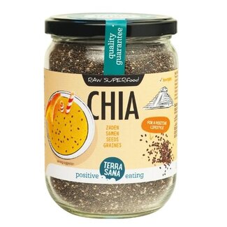 TerraSana Raw chia zaad in glas bio 330 Gram