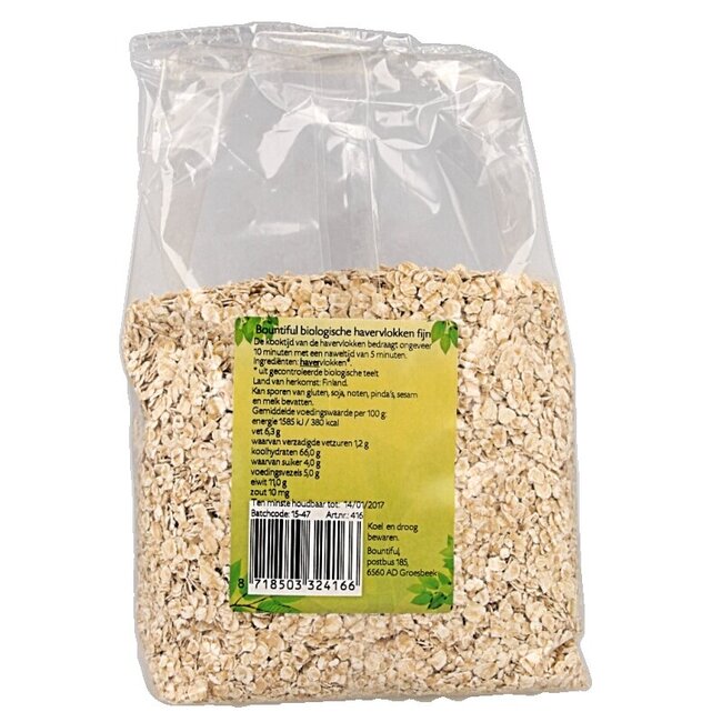 Havervlokken fijn bio 500 Gram