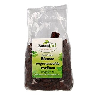 Bountiful Raisins secs bleus non sulfurés 500 grammes