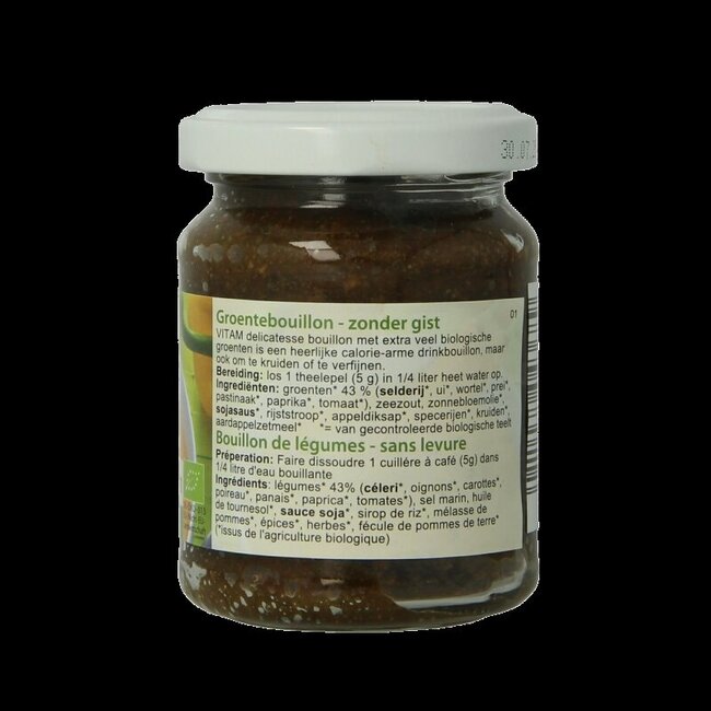 Bouillon de légumes bio sans levure 150 g