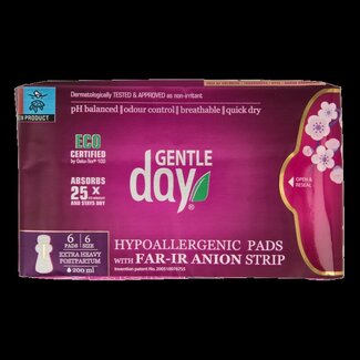 Gentle Day Serviettes hygiéniques nuit extra 6 pièces