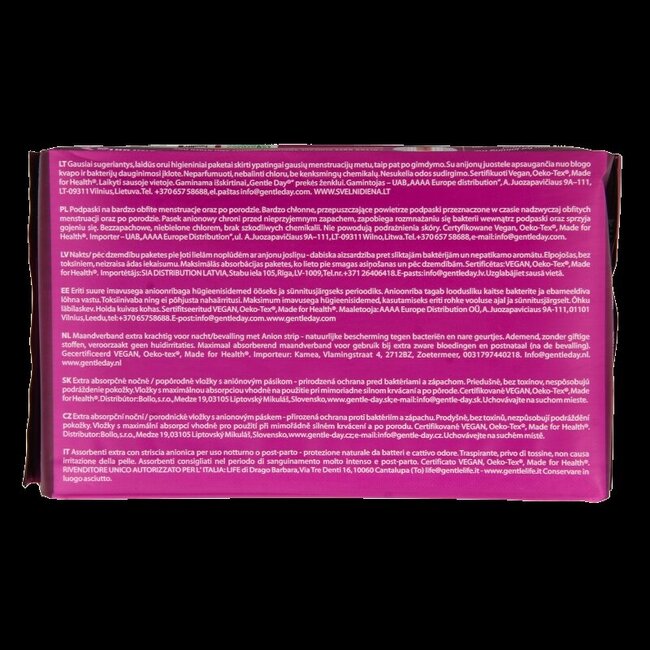 Serviettes hygiéniques nuit extra 6 pièces