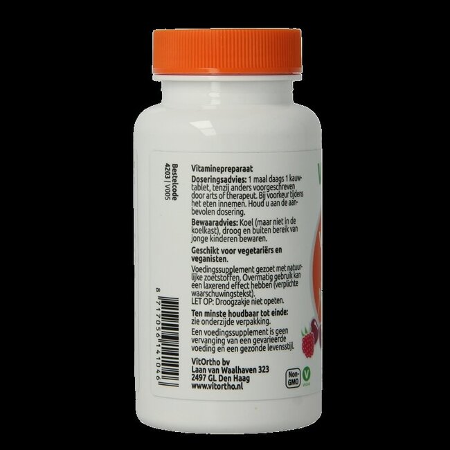 Vitamine C 250 mg avec 25 mg de bioflavonoïdes 60 comprimés à croquer
