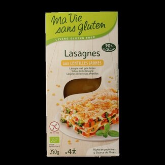 Ma Vie Sans Lasagnebladen van gele linzen glutenvrij bio 250 Gram