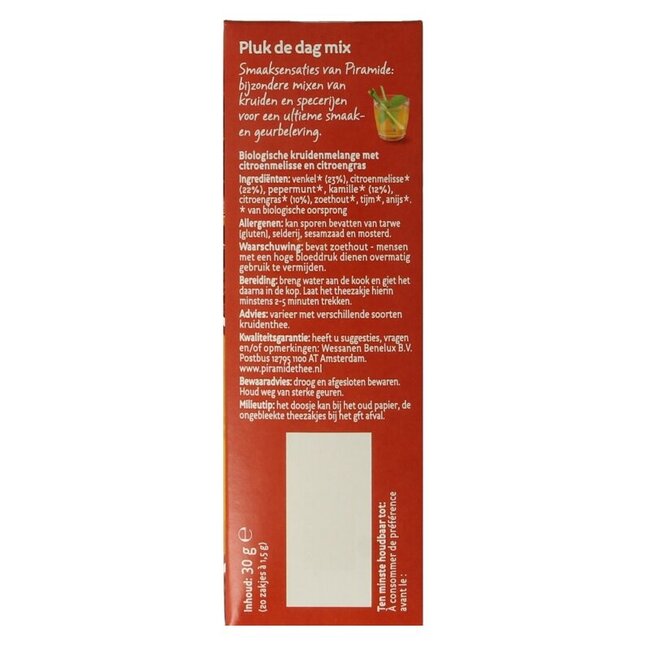 Pluk de dag mix thee eko bio 20 Zakjes