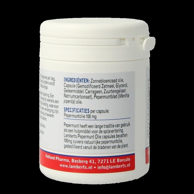 Pepermuntolie 100mg 90 Capsules