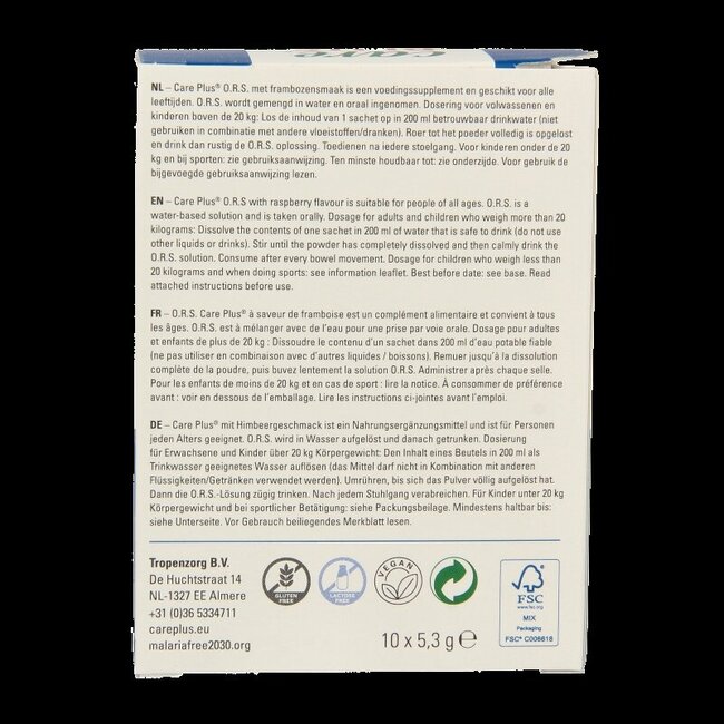 SRO framboise 10 sachets