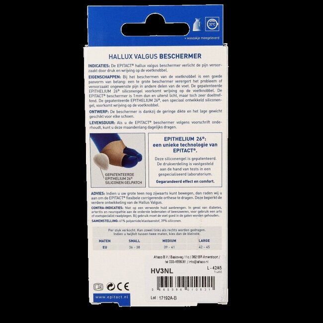 Protection hallux valgus taille 42/45 1 unité