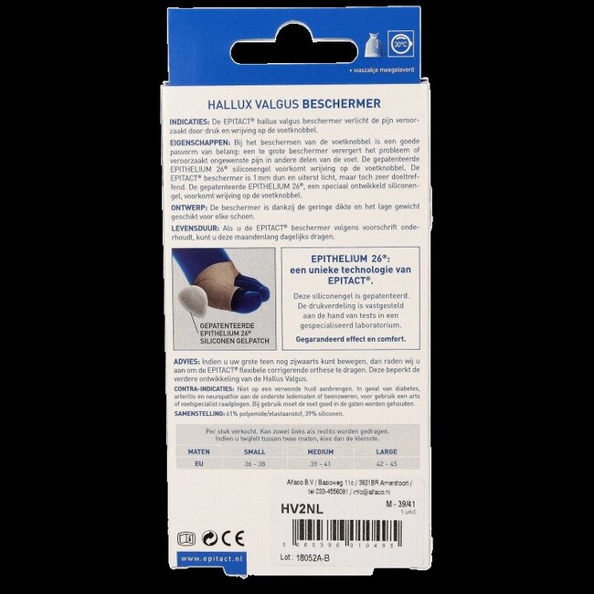 Protection pour oignon hallux valgus taille 39/41 1 pièce