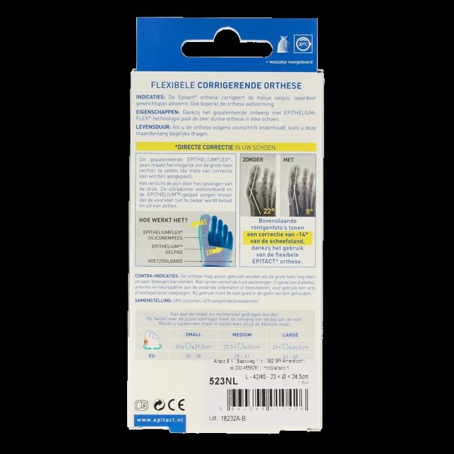 Orthèse corrective pour hallux valgus taille 42/45 1 pièce