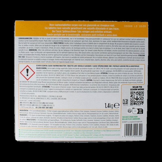 Tablettes lave-vaisselle Essential 70 pièces