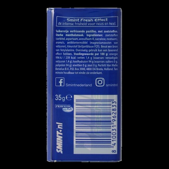 Smint Fresh Effect Strong Menthol 50 pastilles