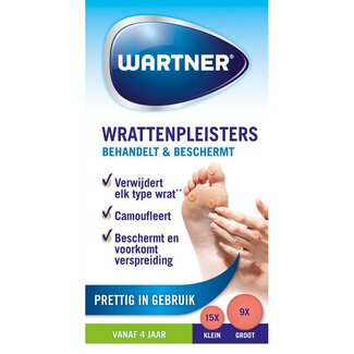Wartner Pansements anti-verrues 24 Pièces