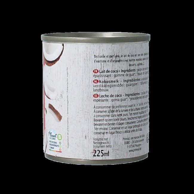Kokosmelk bio 225 Milliliter