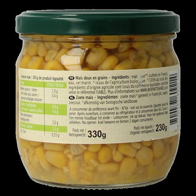 Mais conserve bio 330 Gram