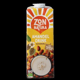 Zonnatura Boisson à l'amande non sucrée bio 1 litre