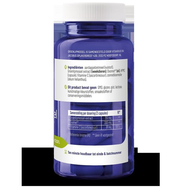 Extrait de moule à lèvres vertes & membrane de coquille d'œuf Ovomet 90 gélules