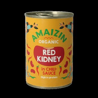 Amaizin Rode kidneybonen in chilisaus bio 400 Gram