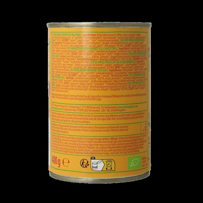 Haricots rouges à la sauce chili bio 400 g