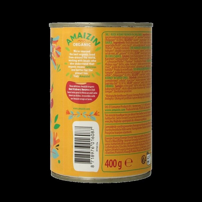 Haricots rouges à la sauce chili bio 400 g