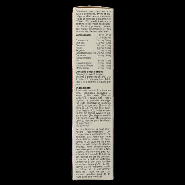 Sirop d'échinacée sans sucre 150 ml