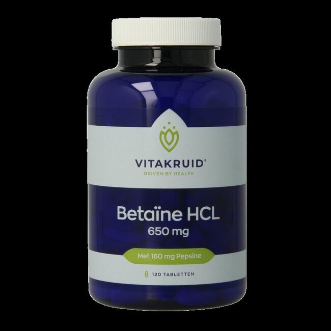 Betaine HCL 650mg & pepsine 160mg 120 Tabletten