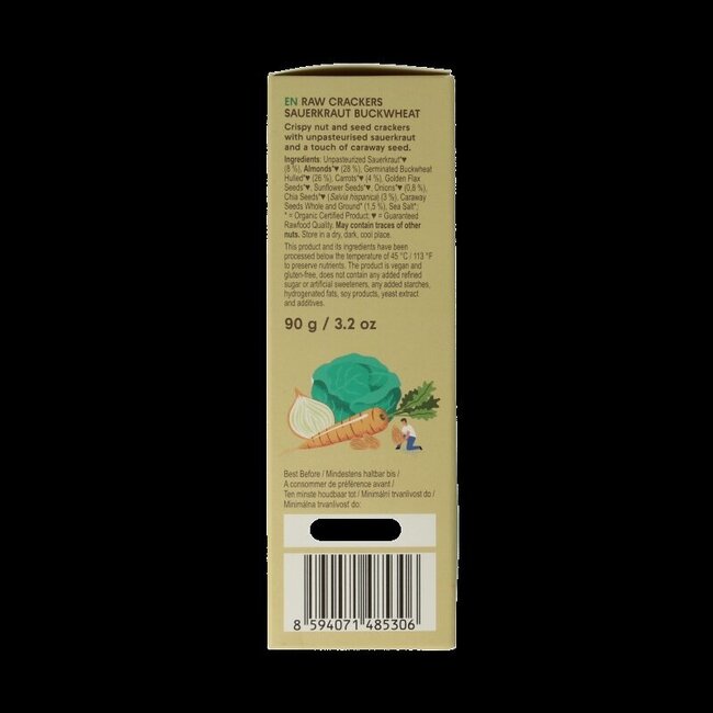 Crackers Life choucroute sarrasin cru bio 90 grammes