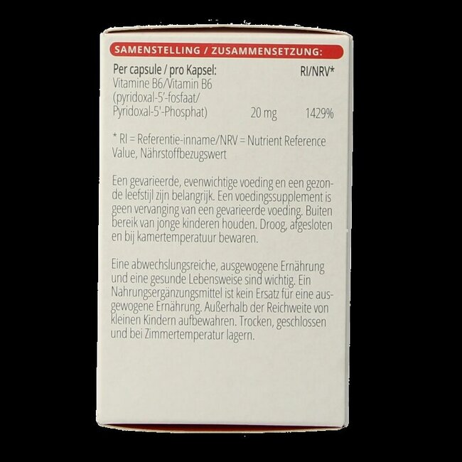Vitamine B6 20 mg 100 gélules