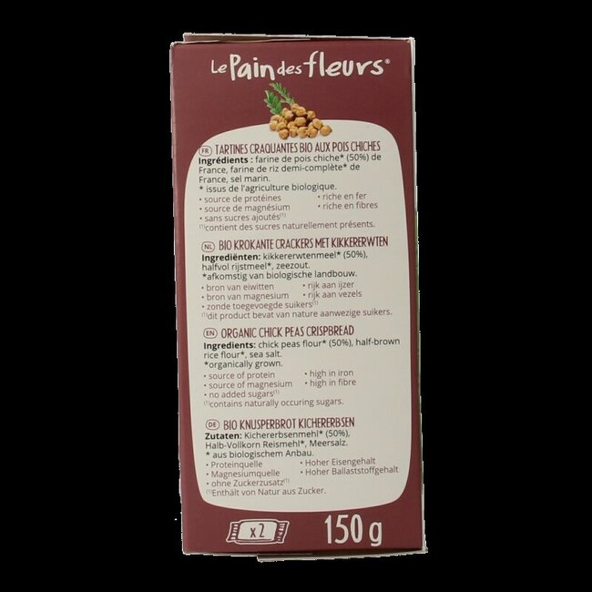 Craquants aux pois chiches bio 150 g