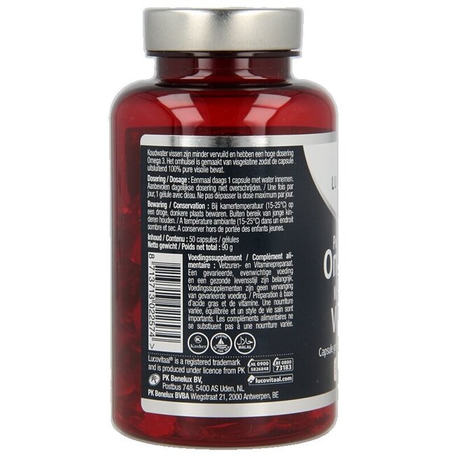 Koudwater visolie puur omega 3 50 Capsules