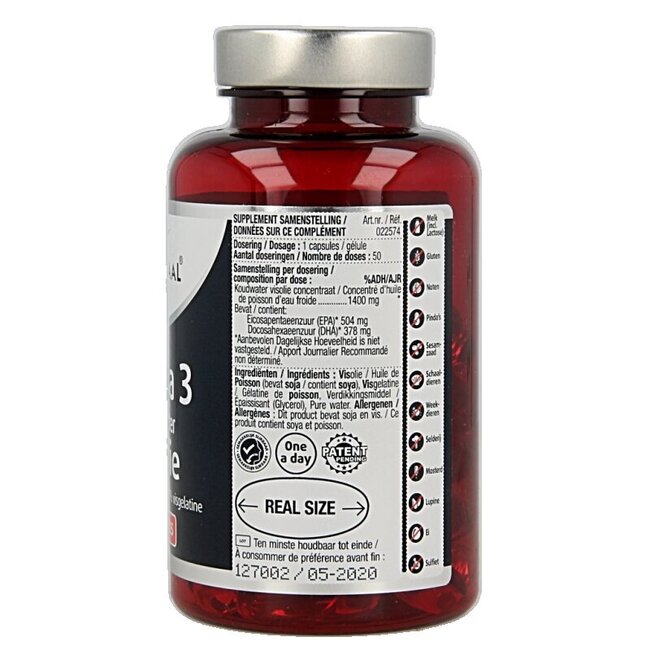 Koudwater visolie puur omega 3 50 Capsules