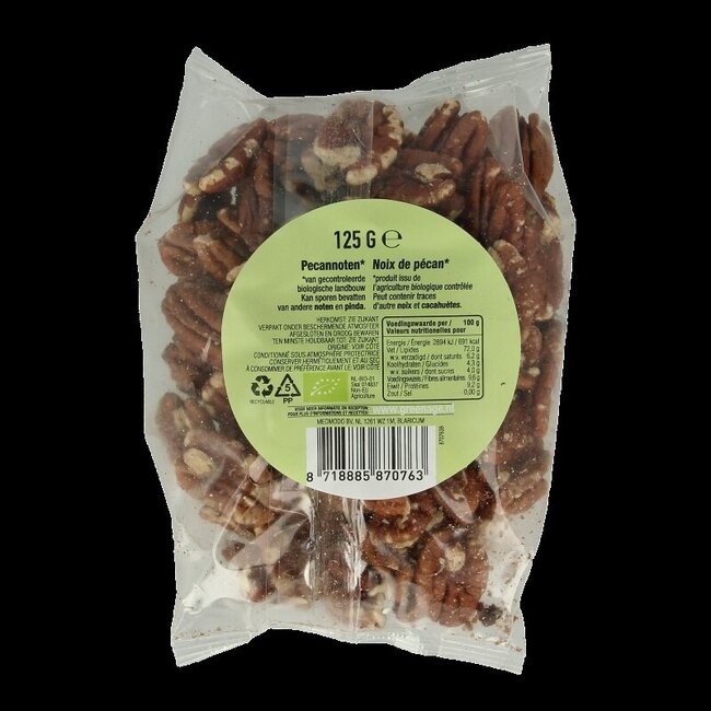 Pecannoten raw bio 125 Gram