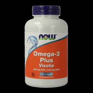 NOW Omega-3 Plus 360 mg EPA 240 mg DHA 120 capsules molles