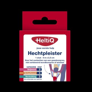 Heltiq Hechtpleister 2.5cm x 5m 1 Stuks