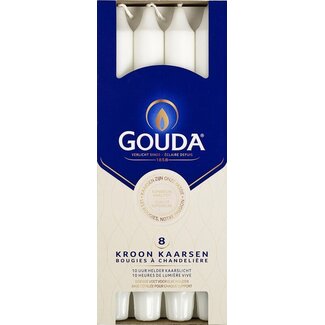 Gouda Kroonkaars wit 240/24 8 Stuks