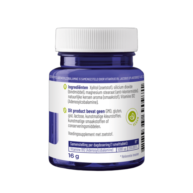 B12 5000 mcg Actief Adenosylcobalamine 60 Smelttabletten