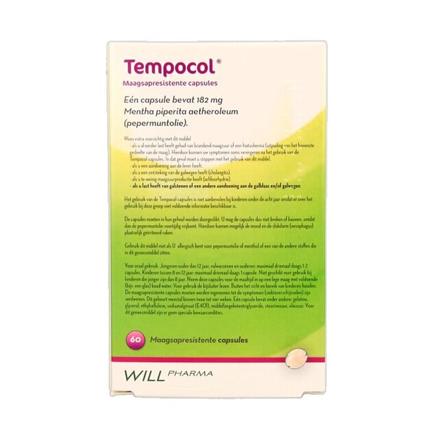 Menthe poivrée gastro-résistante 182 mg 60 gélules