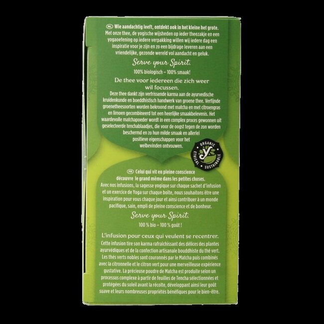 Thé vert matcha citron bio 17 sachets