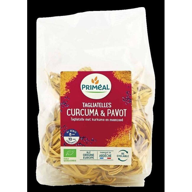 Tagliatelle kurkuma papaver bio 250 Gram