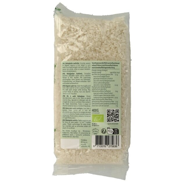 Riz à sushi blanc bio 400 g