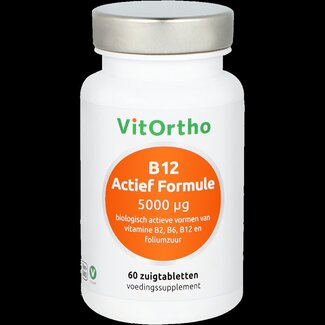 VitOrtho B12 actief formule 5000 mcg 60 Zuigtabletten